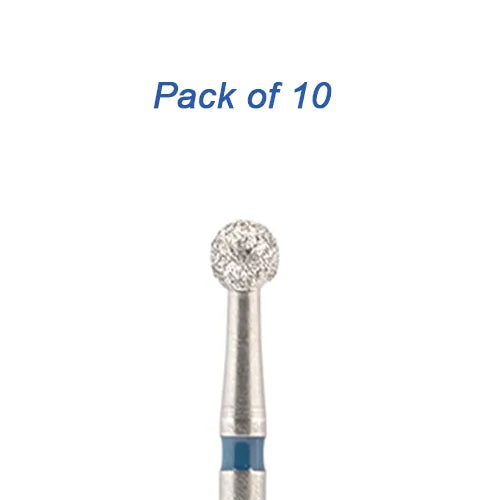 Round Surgical Diamond Bur (Pack of 10) - Global Dental Shop